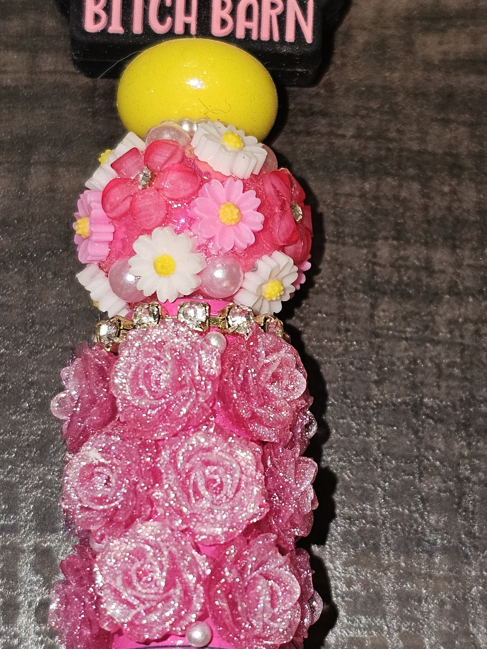 Handcrafted Pen with Crystals/Rhinestones/Other FREE Extra Ink-New - Picture 4 of 5